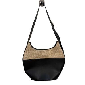 By Anthropologie Raffia Mix Bucket Tote